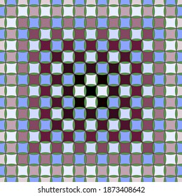A Seamless  Vector Image Cherry   Blue Squares Arranged in A Gradient Order from The Dark Center  Application in Design   Textiles Possible