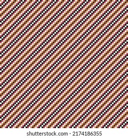 Seamless, Vector Image of Colorful Squares Forming Diagonal Lines in Brownish Tones. Possible Applications in Design and Textiles