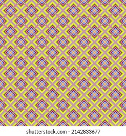 Seamless, Vector Image of Multicolored Squares in Yellow and Red Tones. Possible Applications in Design and Textiles