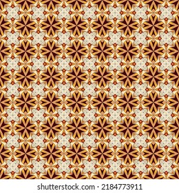 Seamless, Vector Image of Rectilinear Figures in Coffee Tones, Forming A Kind of Mosaic Pattern. Possible Applications in Design and Textiles