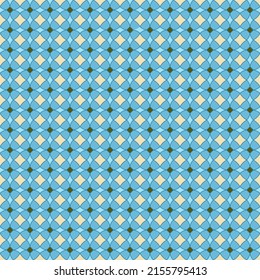 Seamless, Vector Image of Stylized Rhombuses and Squares in Bluish-Beige Tones. Possible Applications in Design and Textiles