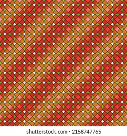 Seamless  Vector Image Stylized Rhombuses   Squares in A Brown  Red Gradient  Possible Applications in Design   Textiles