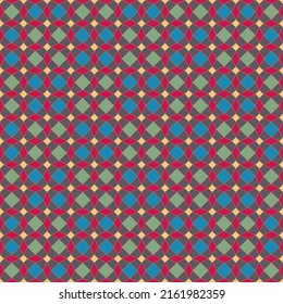 Seamless, Vector Image of Stylized Rhombuses, Squares and Trapezoids in Red-Brown Tones. Possible Applications in Design and Textiles