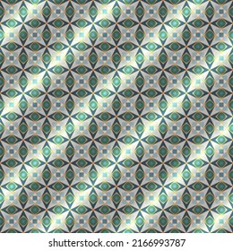 Seamless  Vector Image Stylized Rhombuses   Squares in A Greenish Gradient  Possible Applications in Design   Textiles