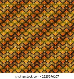 Seamless  Vector Image Stylized Zig  Zag Stripes Forming Repeating Pattern in A Brown  Green Gradient  Possible Applications in Design   Textiles
