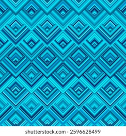 Seamless vector image. Teal and turquoise colours herringbone geometric pattern. Vector illustration