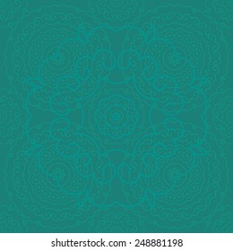 Seamless vector indian green pattern