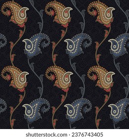 nahtlose Vektorgrafik-indianisches Paisley-Design auf Hintergrund