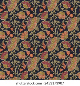seamless vector indian paisley design on background