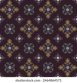 seamless vector indian paisley design on background