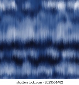 Seamless vector indigo shibori ombre tie dye pattern for surface print. High quality illustration. Realistic digitally rendered tie dye in perfect repeat for apparel, textile or interior design.