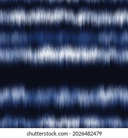 Seamless vector indigo shibori ombre tie dye pattern for surface print. High quality illustration. Realistic digitally rendered tie dye in perfect repeat for apparel, textile or interior design.