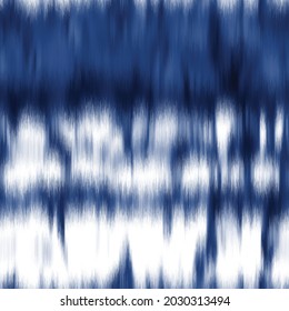 Seamless vector indigo shibori ombre tie dye pattern for surface print. High quality illustration. Realistic digitally rendered tie dye in perfect repeat for apparel, textile or interior design.