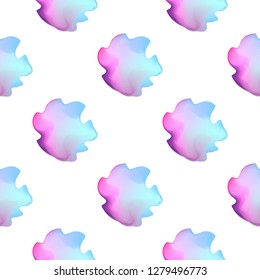 Seamless vector ink design. Modern watercolor  elements. Emotional art, technique on wet