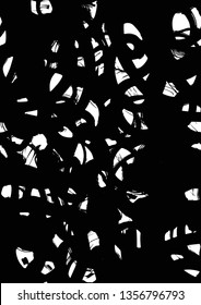 Seamless vector ink pattern in black and white color, splatter paint.