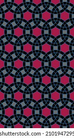 Seamless vector intersecting geometric  circle pattern
