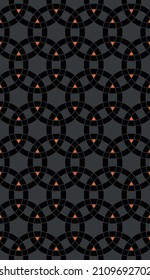 Seamless vector intersecting geometric  circle pattern
