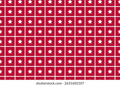 Seamless vector isolated pattern abstract white stars lines like grid on red background Perfect print fabrics Bed linen Wrapping paper Typography design Tablecloths Scrapbooking Cardmaking USA color