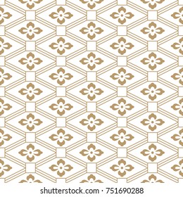 seamless vector japanese traditional geometric pale pattern design with flower symbols.design for textile, packaging, covers