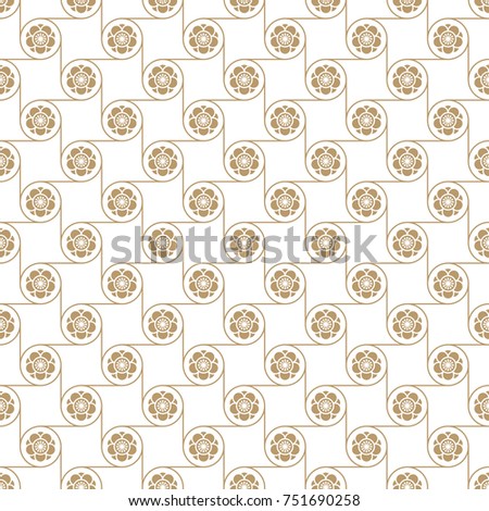 seamless vector japanese traditional geometric pale pattern design with flower symbols.design for textile, packaging, covers