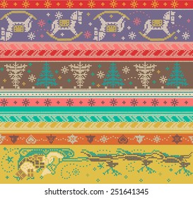 seamless vector knitted pattern. 10 eps, vector illustration