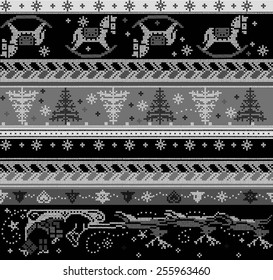 seamless vector knitted pattern. 10 eps, vector illustration