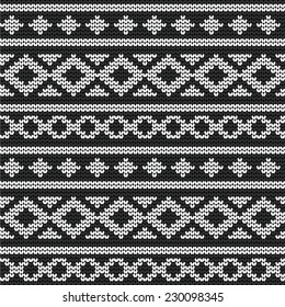 Seamless vector knitted pattern for your business
