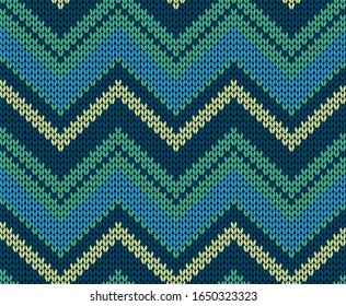 Seamless vector knitted texture illustration