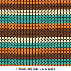 Seamless vector knitting pattern illustration