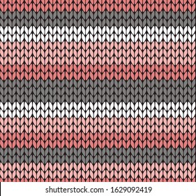 Seamless vector knitting pattern illustration