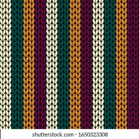 Seamless vector knitting pattern illustration