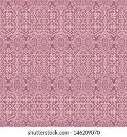 Seamless vector laced beige - lilac background