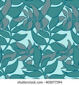 Seamless vector leaf pattern