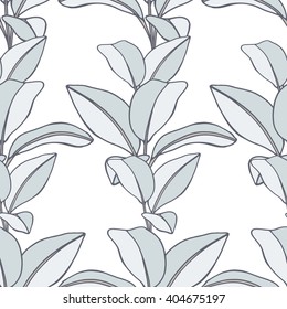 Seamless vector leaf pattern