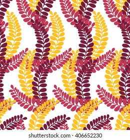 Seamless vector leaf pattern
