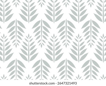  Seamless vector leaf pattern with natural of white foliage for decorative backgrounds and wallpapers, Seamless vector pattern illustration.