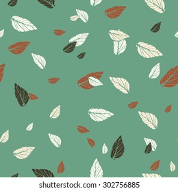 Seamless vector leafy texture