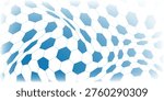 Seamless vector leather soccer ball pattern in blue and white colors. Soccer ball texture. design sport modern.
