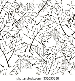 Seamless vector of Leaves design 