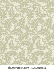 Seamless vector leaves pattern