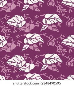 Seamless vector leaves pattern design 