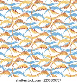 patrón de hojas vectoriales sin soldadura en el fondo blanco