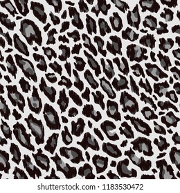 Seamless vector leopard animal print background