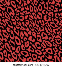 Seamless vector leopard animal print background. Colorful.
