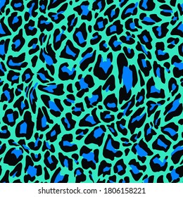 Seamless vector leopard animal print pattern. For fabric, textile, wrapping etc.