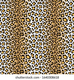 Seamless Vector. Leopard animal skin with gradient background. Repeatable ready template.