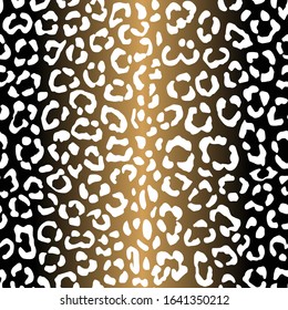 Seamless Vector. Leopard animal skin with gradient background. Repeatable ready template.