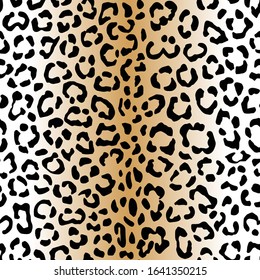 Seamless Vector. Leopard animal skin with gradient background. Repeatable ready template.