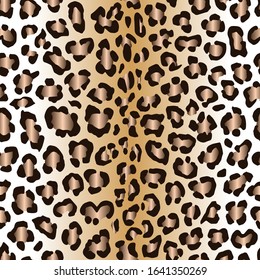 Seamless Vector. Leopard animal skin with gradient background. Repeatable ready template.