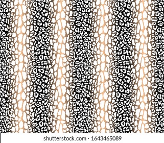 Seamless Vector. Leopard animal skin with gradient background. Repeatable ready template.